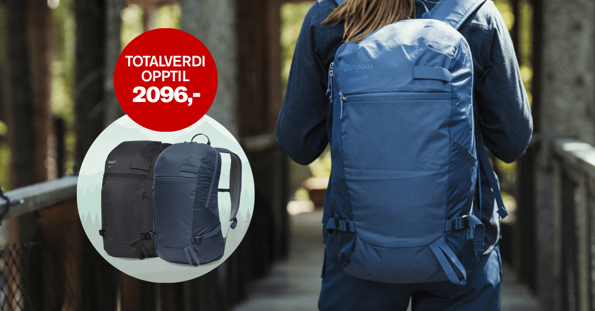Få valgfri Bergans-sekk + 3 bøker GRATIS*