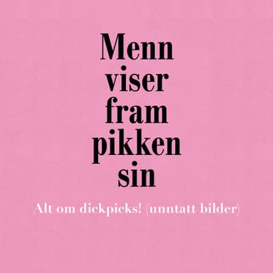 Menn viser fram pikken sin