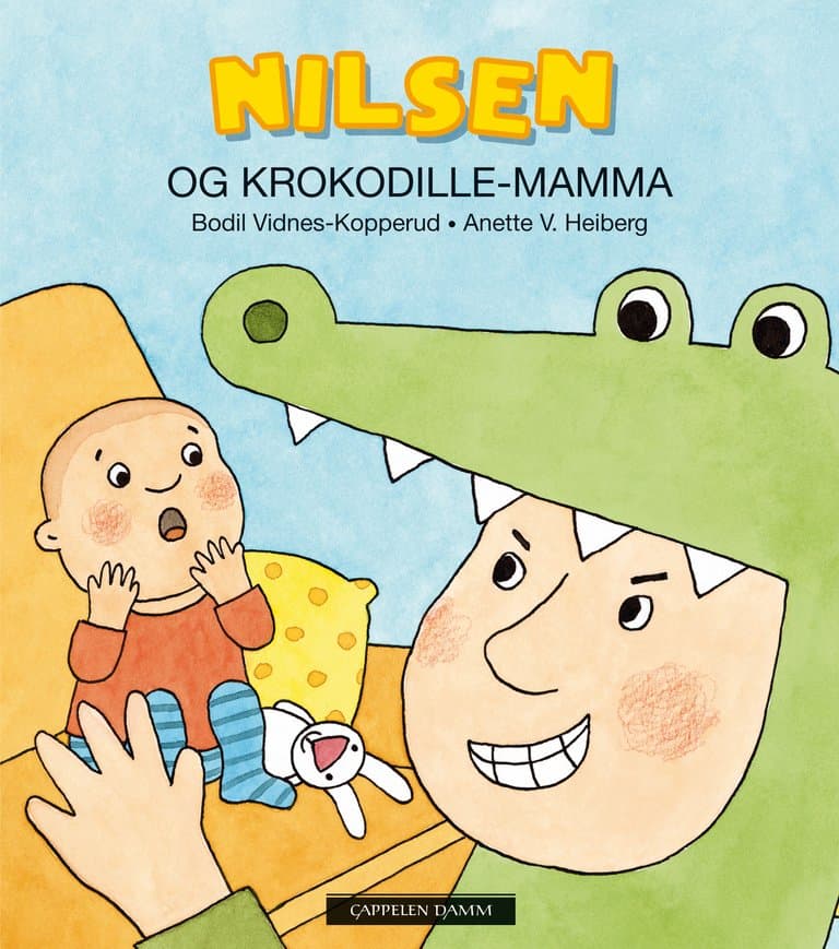 Omslag Nilsen og krokodillemamma av Bodil Vidnes-Kopperud (Innbundet)