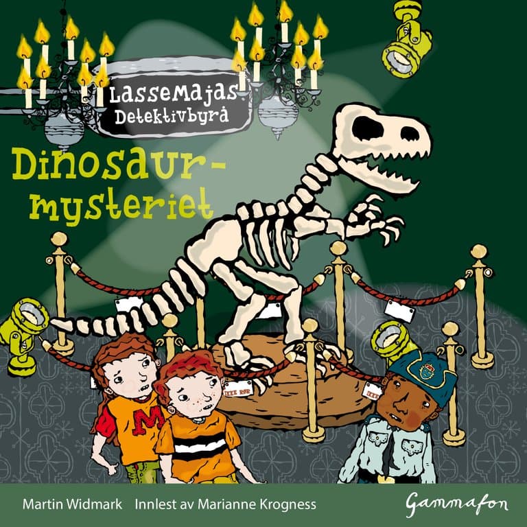 Omslag LasseMajas Detektivbyrå - Dinosaurmysteriet av Martin Widmark (Lydbok)