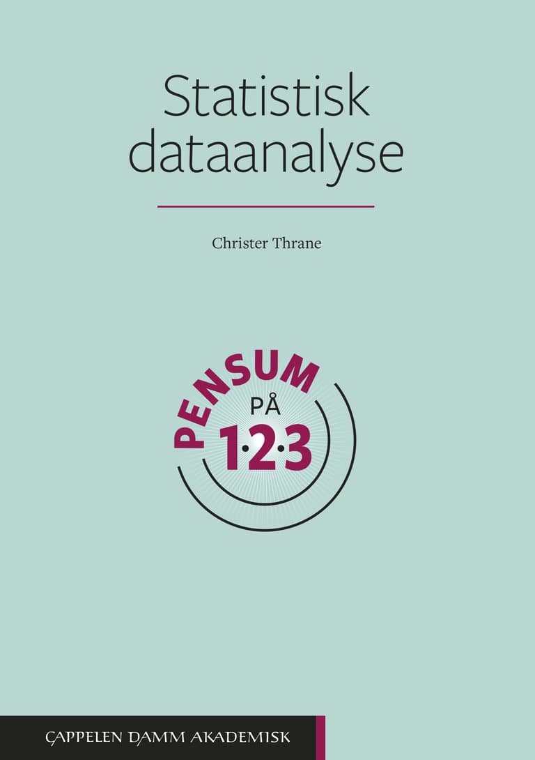 Omslag Statistisk dataanalyse på 1-2-3 av Christer Thrane (Heftet)