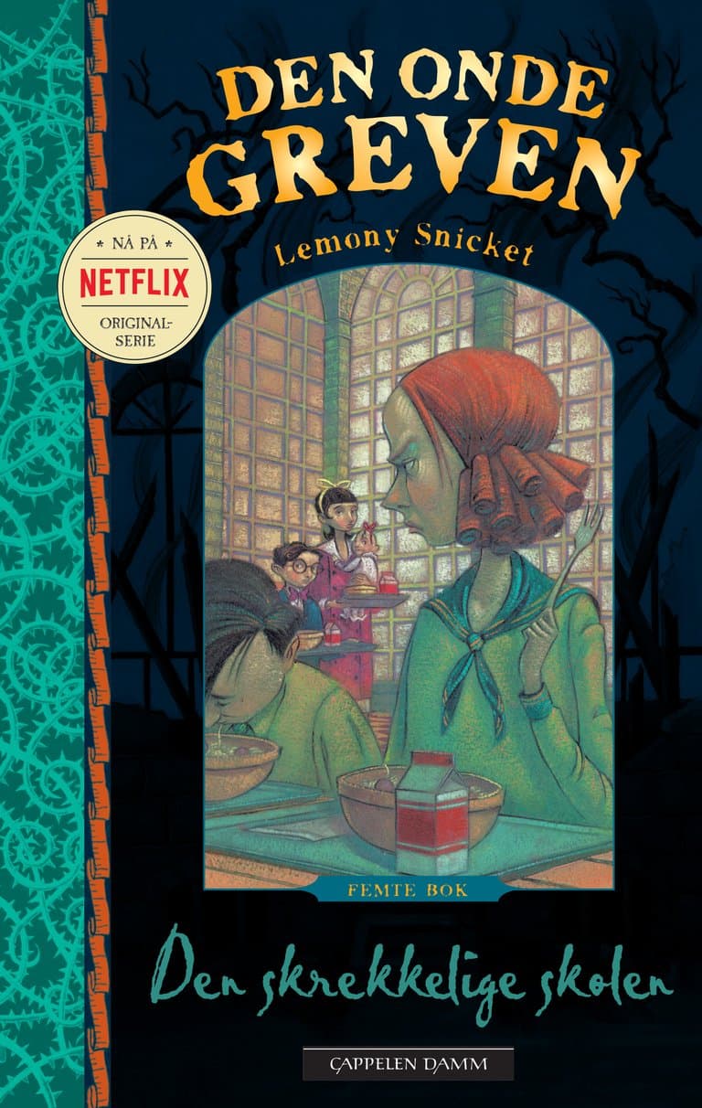 Omslag Den skrekkelige skolen av Lemony Snicket (Heftet)