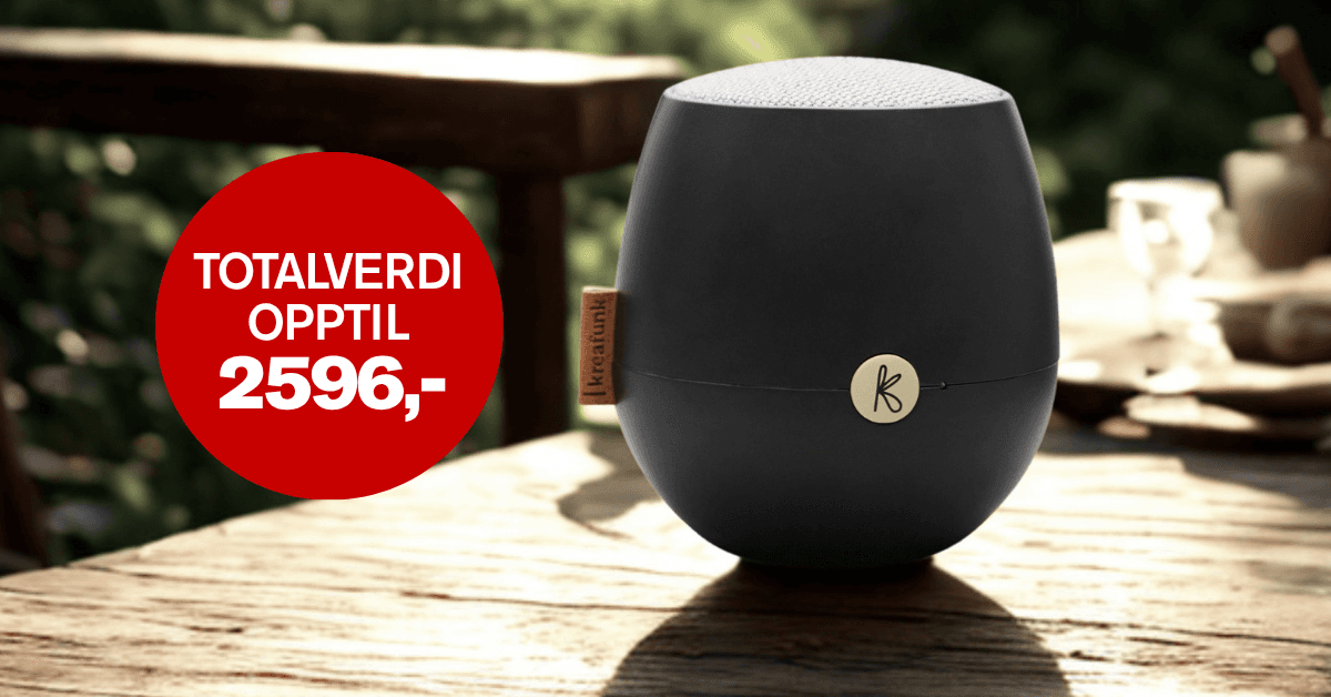Få stilig høyttaler fra Kreafunk + 3 bøker GRATIS*