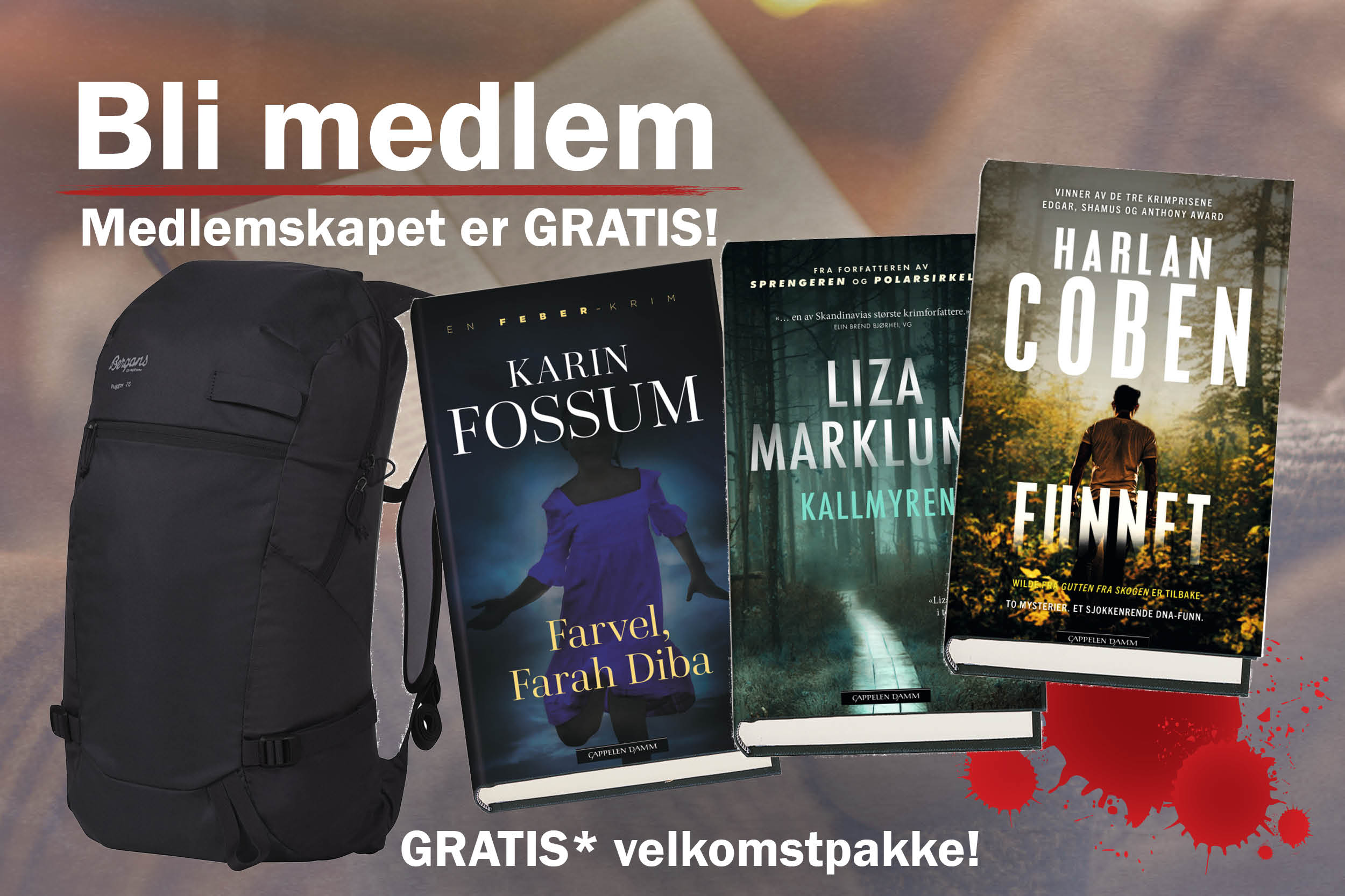 Bli medlem i Krimklubben - medlemsskapet er GRATIS