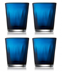 Lyngby Caféglass, blå, 4 stk.