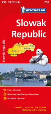 Slovakia (MI 756) av Michelin (Kart, falset)