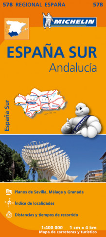 Spania sør (MI 578) av Michelin (Kart, falset)