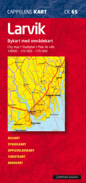 Larvik bykart (CK 65) av Cappelen Damm kart (Kart, falset)