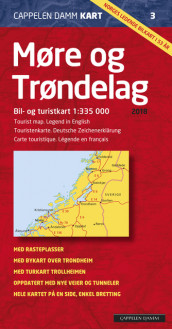 Møre og Trøndelag 2018 brettet (CK 3) av Cappelen Damm kart (Kart, falset)