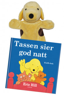 Tassen sier god natt og Tassen hånddukke av Eric Hill (Pakke)